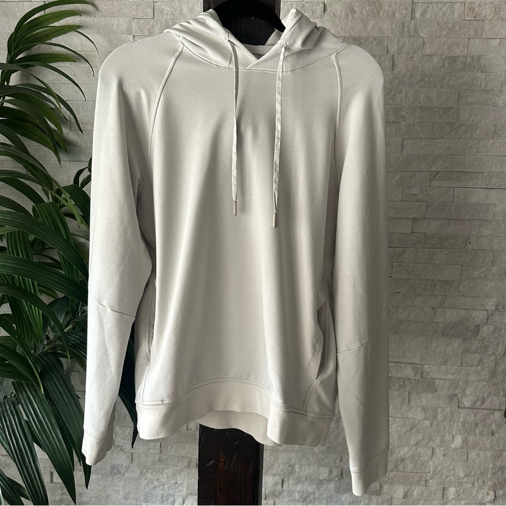 LULULEMON Ivory Cream Men’s City Sweat Pullover Hoodie Size M